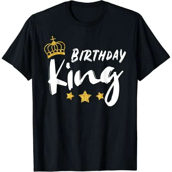 Birthday King | Mens Golden Graphic Gift | Mens & Boys T-Shirt mens t shirt,black,women,funny,misfits,men,journey