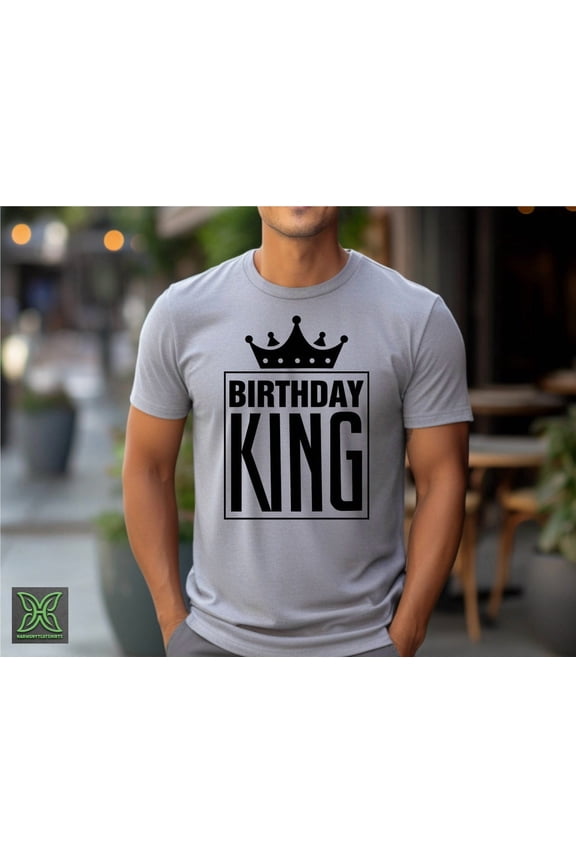 Birthday King T-Shirt, Crown Shirt Men,Birthday Him,Cool Birthday Gifts for Guys,Birthday Party,Husband Birthday Tee All Size S-5Xl