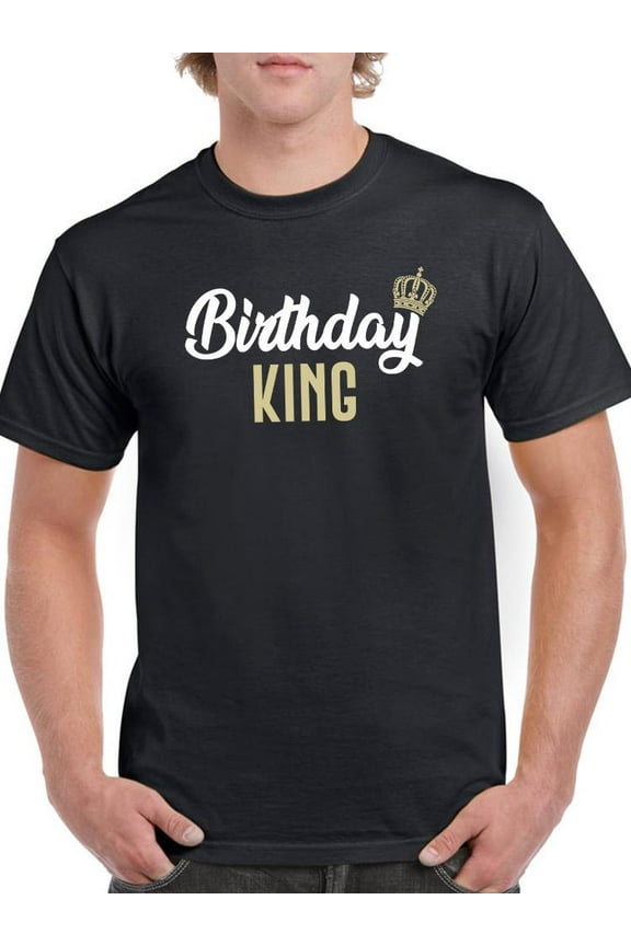 Birthday King T-Shirt Men -Smartprints Designs, Male Large