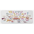 thumbnail image 1 of Birthday Kitchen Mat, Celebration Set up Creamy Cake Candle Print, Plush Decorative Kitchen Mat with Non Slip Backing, 47" X 19", Multicolor, by Ambesonne, 1 of 1