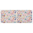 thumbnail image 1 of Birthday Kitchen Mat, Dotted Spirals Stars Hearts Musical Notes Surprise Present Boxes Pattern Smiling, Plush Decorative Kitchen Mat with Non Slip Backing, 47" X 19", Multicolor, by Ambesonne, 1 of 1