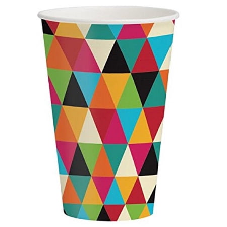 Birthday Kraft Modern Confetti Design Adult Birthday Party 12 oz. Paper Cups