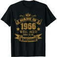 thumbnail image 1 of Birthday Made In 1966 Vintage Birthday Gift Retro Style T-Shirt, 1 of 5