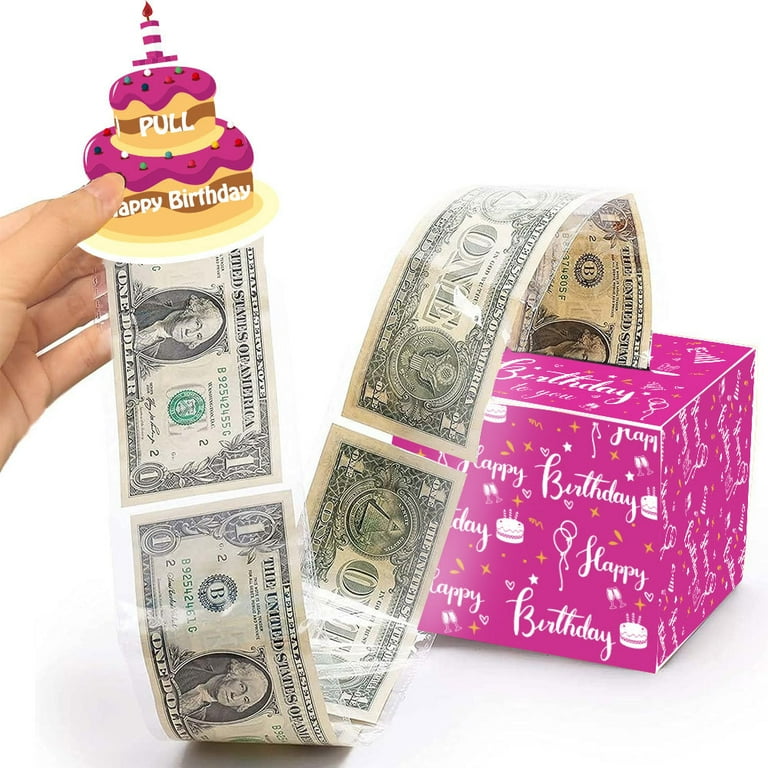 Happy Birthday Currency Enclosure - Pink Happy Birthday Currency Enclosure - Pink