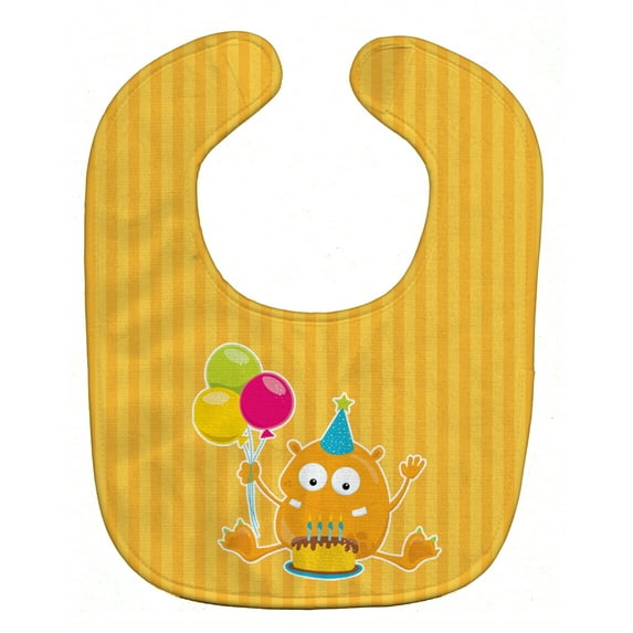 Birthday Monster Orange Baby Bib