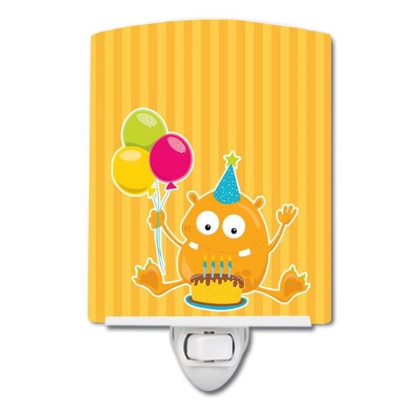Birthday Monster Orange Ceramic Night Light