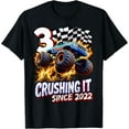 thumbnail image 1 of Birthday Monster Truck 3 year Old Boys 3rd Party Born 2022 T-Shirt, 1 of 5