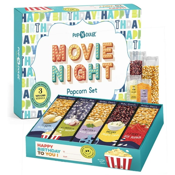 Birthday Movie Night Popcorn Gift Set