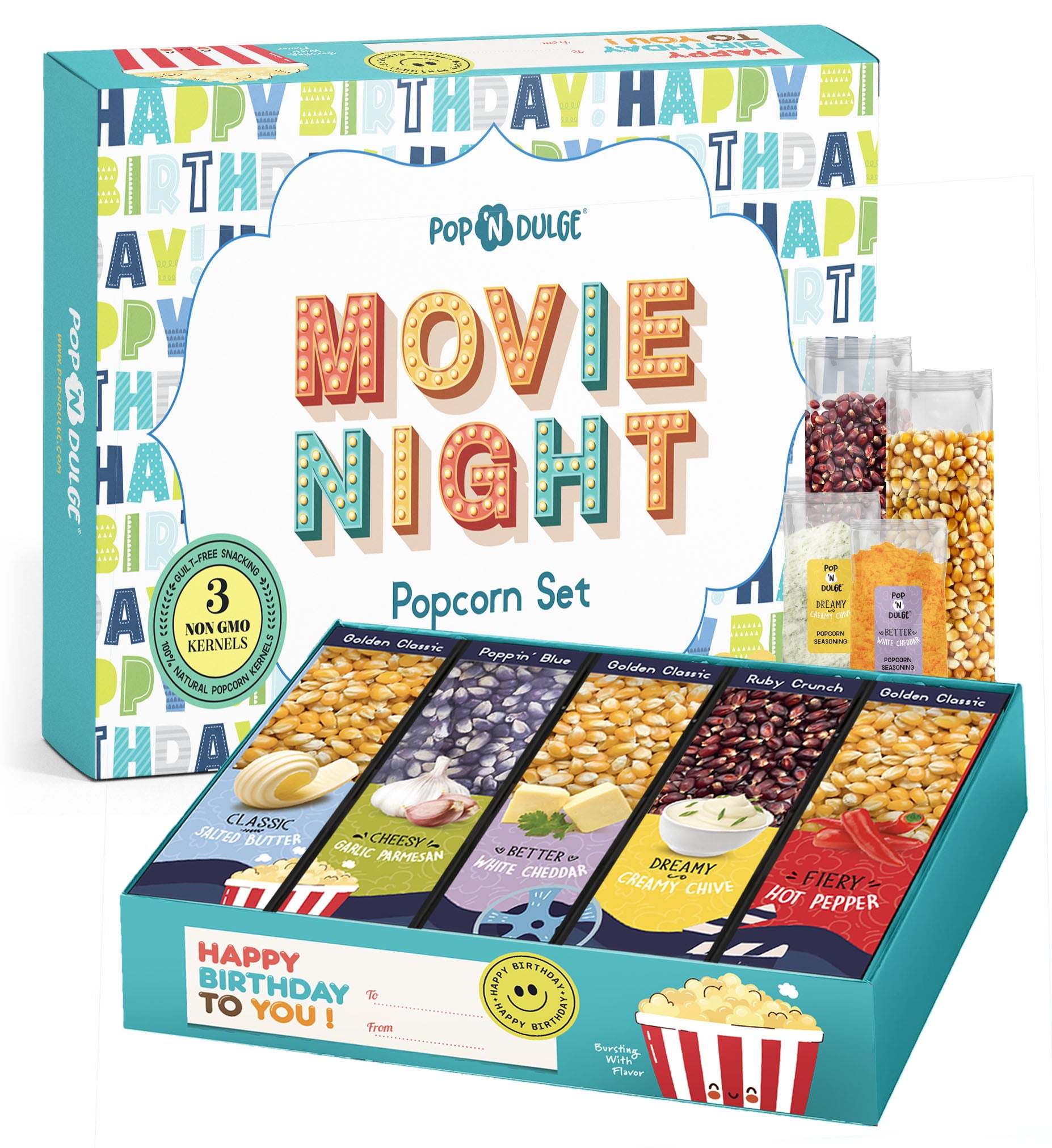 Birthday Movie Night Popcorn Gift Set