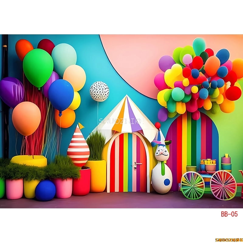Birthday Newborn Photography Backdrops Prop Air Balloon Portrait Party ...