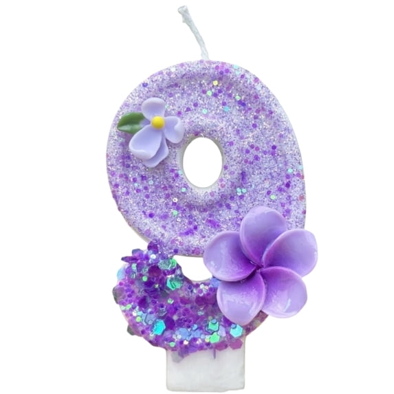 Birthday Number Candle, Creative Cartoon Design Smokeless Wax Glitz for Kids Boys Girls Birthday Party Cake Toppers Anniversary Decorations, I