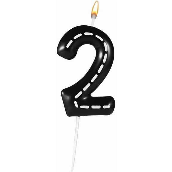 Birthday Number Candles, 2.36X1.46In Racing Cars Themed Birthday Candles Cake Nu