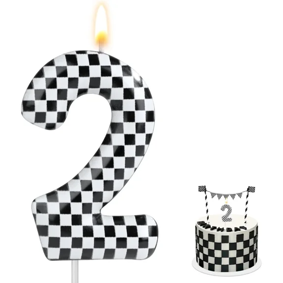 Birthday Number Candles, Happy Birthday Cake Toppers Numeral Cupcake Decorations