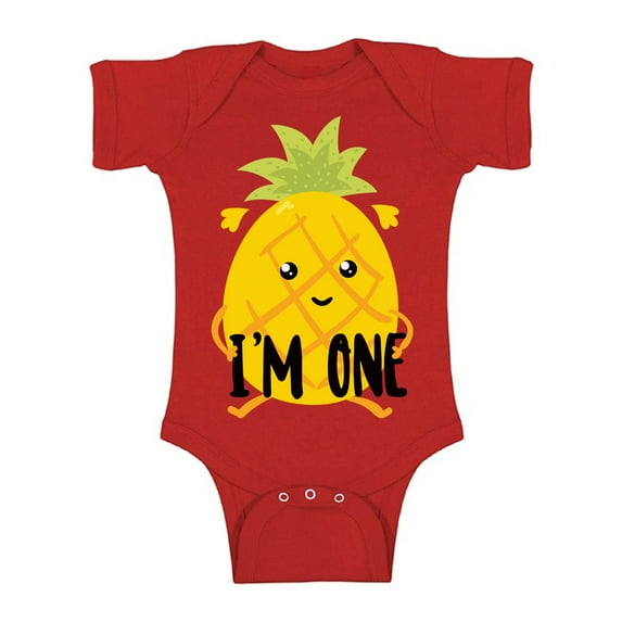 Birthday Outfits for 12 Months - Cute Baby Boy Baby Girl Shirt - Little Pineapple Romper
