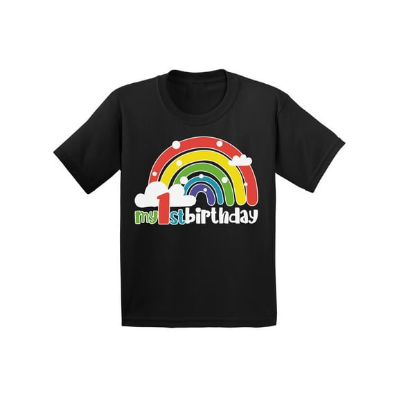 Birthday Outfits for 12 Months - Cute Baby Boy Baby Girl Shirt - Rainbow Tee