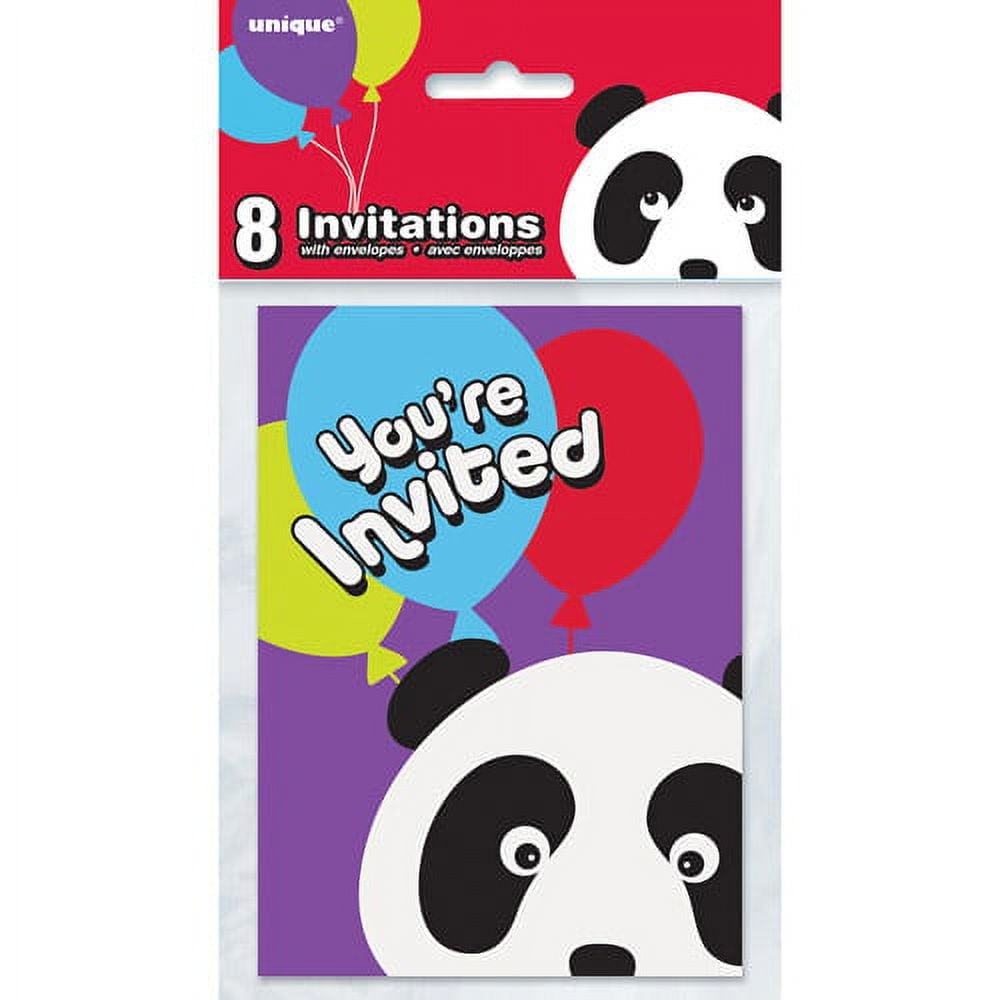 unique-industries-birthday-panda-invitations-8-pack-walmart-com for Free Printable Panda Birthday Cards Unique Industries Birthday Panda Invitations, 8 Pack - Walmart.com for Free Printable Panda Birthday Cards