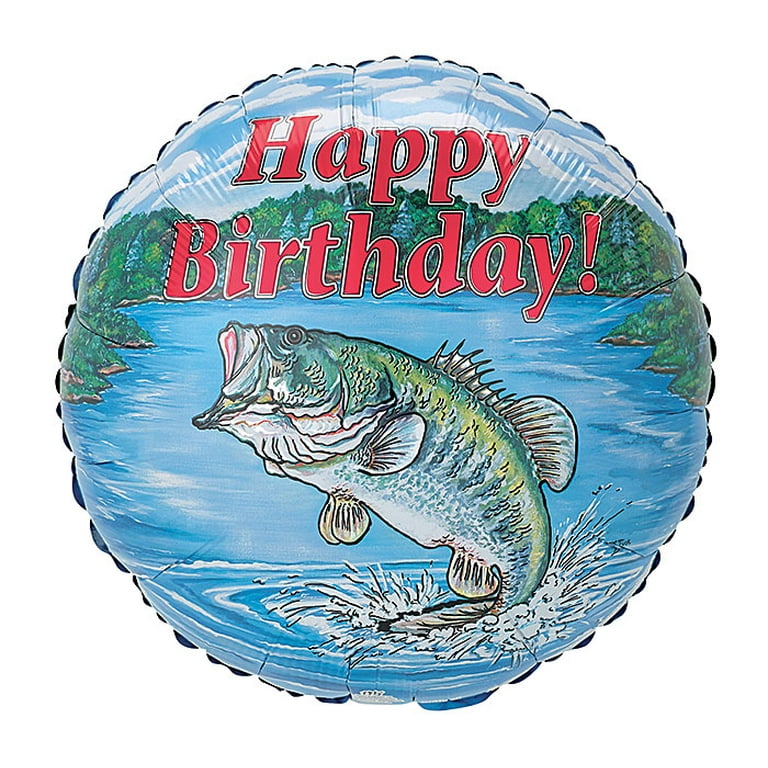 Birthday Party Balloon Bass Happy Fishing
