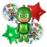 Birthday Party Balloons - 5 PCS PJ Mask Balloons Superhero Foil Balloons Gekko Balloons