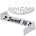 Birthday Party Crown Shoulder Strap Set 10 13 18 21 30 40 50 60 70 80