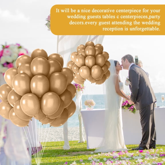 Birthday Party Decor, 12 Inch 50 Pack Nude Neutral Balloons, 12 Inch Latex Party Balloons with Balloon Ribbon, Birthday Balloons for Birthday Party Decorations, Warm Light Brown