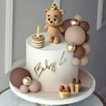 thumbnail image 1 of Birthday Party Decoration Set Simple Brown and Gold Color Multi-piece Combined Desktop Ornament Arrangement Accessories, 1 of 7