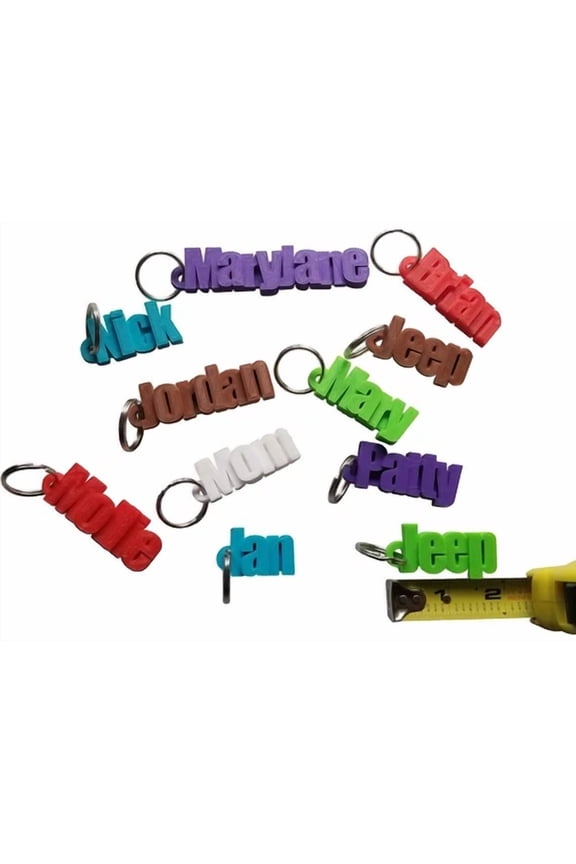 Birthday Party Favors 3D Keyring, Name Keychain, Name Personalized, Name Tag