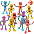 thumbnail image 1 of Birthday Party Favors Robots Bendable Figure 12-Pack (4 Assorted Colors!), 1 of 3