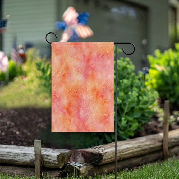 Birthday Party Garden Flags Outdoor Patio Decoration Flags 12x18in Orange Tie-dye Firework