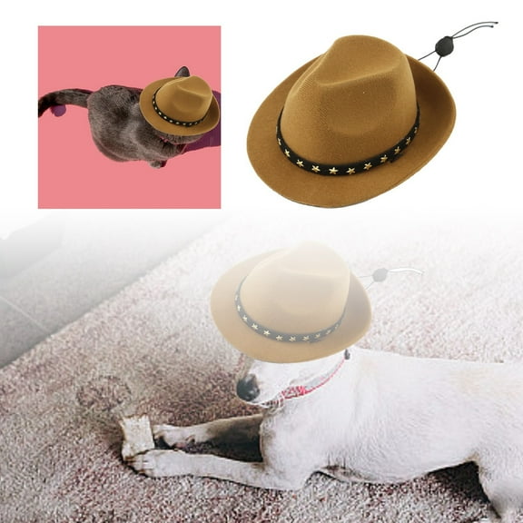 Birthday Party Hat Sun Hat Mini Pet Hat Western Cowboy Pet Hat Outdoor Pet Sun Hat Sun Dog Hat Pet Decorative Hat