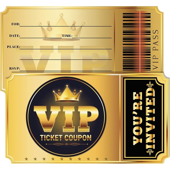 Birthday Party Invitations - Birthday Invitations for Boys Girls - Movie VIP Party Invitations - 20 Sets 4X7 Inch with Envelopes - Kids B-day Invites - Theme Party Decorations