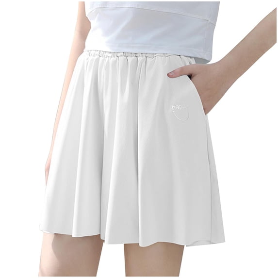 Birthday Party Sports Shorts for Girls, Lightweight Polyester Blend, Breathable Casual Fit, Elastic Waistband, Mid-Thigh Length, Machine Washable