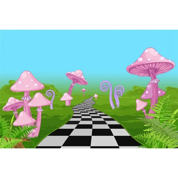 Birthday Photoz In Wonderland Photography Backdrop Fairy Forest Flower Background Sign Photo Wall