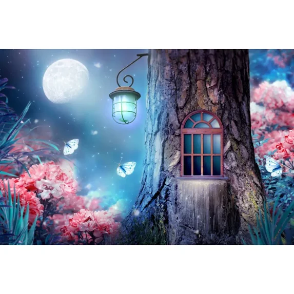 Birthday Photoz In Wonderland Photography Backdrop Fairy Forest Flower Background Sign Photo Wall