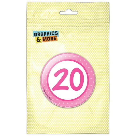 Birthday Pink Dots 20 Pinback Button Pin Badge