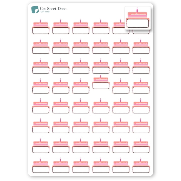Birthday Planner Stickers / Appointments Reminder Stickers/ DIY Calendar Stickers / Write In / Bullet Journaling / Bujo / Essential Productivity Stickers