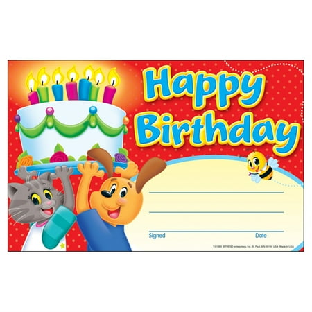 Birthday Playtime Pals Recognition Awards, 30 ct