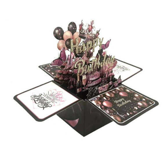 Birthday Pop Up Cards,3D Birthday Cards Greeting Cards with Blank Card and Envelope, Happy Birthday Card Gifts for Grandma,Husband,Women,Mom,Man,Boy,Girl