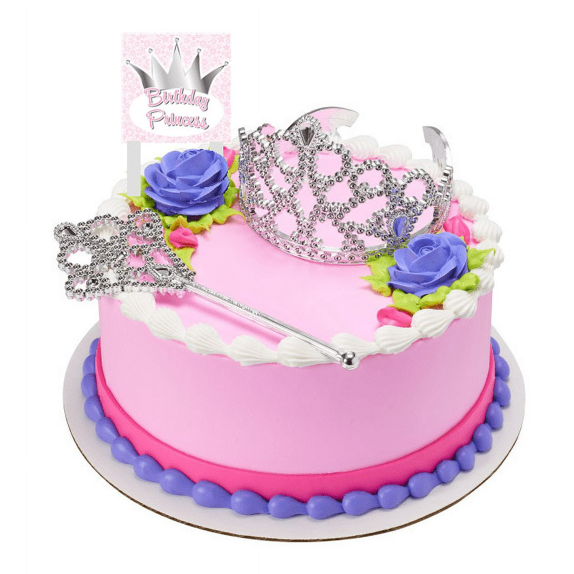 Birthday Princess Crown and Tiara With Plaque Cake Decoration ...