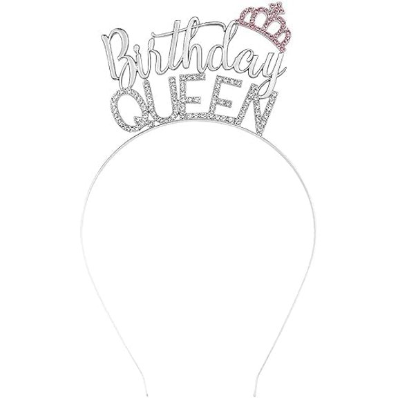 Birthday Queen Crown Headband for Ladies Party Accessories -