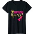 thumbnail image 1 of Birthday Queen Gift Girly Pink Shoe Crown Women Birthday T-Shirt, 1 of 3