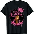 thumbnail image 1 of Birthday Queen Pink Afro Hair African American Black Women T-Shirt, 1 of 5
