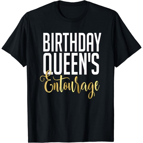 Birthday Queen's Entourage Squad Crew Party Matching T-Shirt