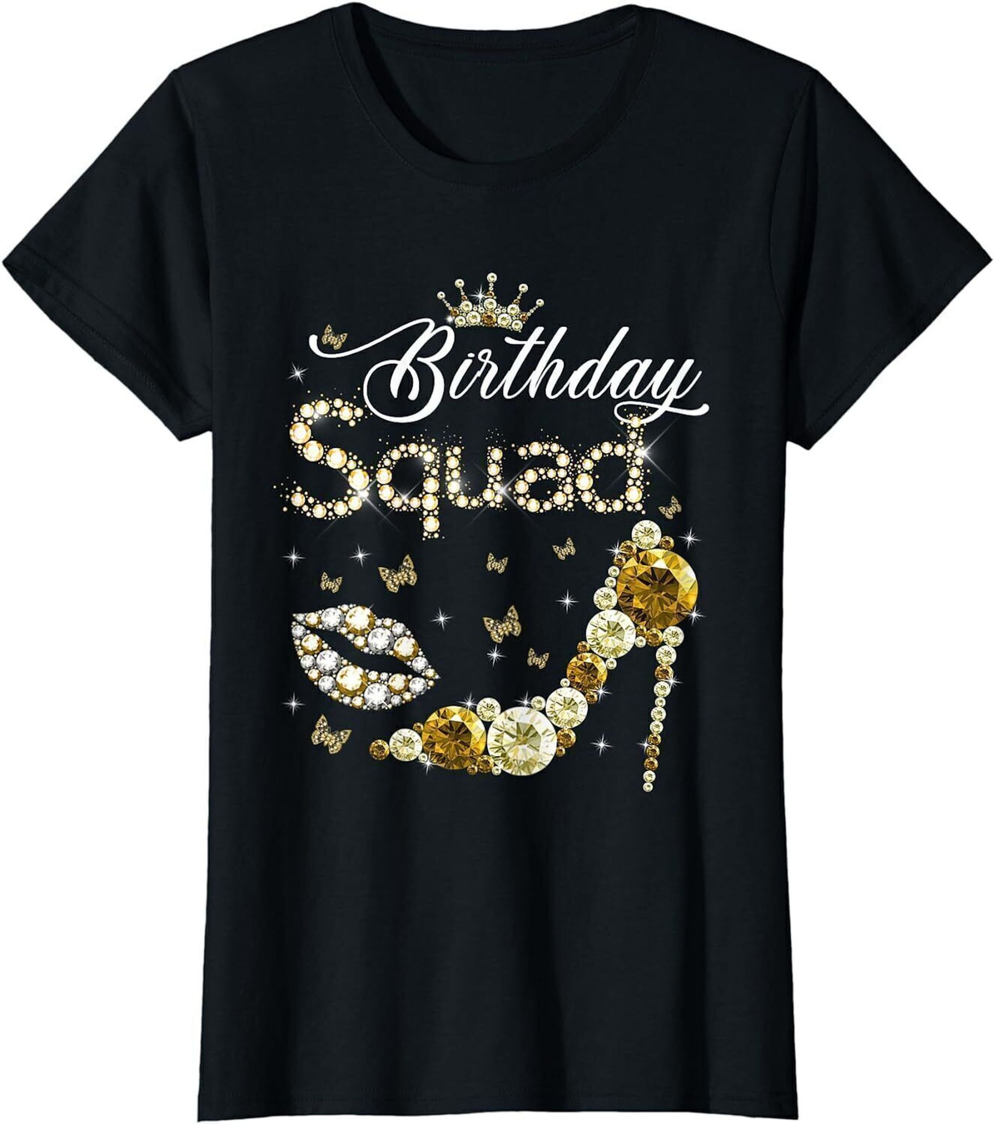 Birthday Queens Squad Rose Crew T-Shirt - Ultimate Birthday Party Gift ...
