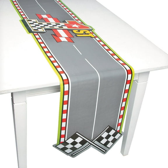 Birthday Race Car Table Runner - Party Supplies - 1 Piece