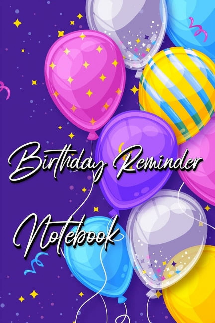 Birthday Reminder Notebook Month by month diary for recording