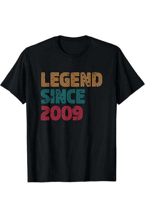 Birthday Retro Legend Since 2009 13 Years Old Born 2009 13rd Celebration T-Shirt, Size S-5XL