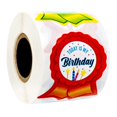 thumbnail image 1 of Birthday Ribbon Stickers / 250 Birthday Stickers for Kids / 1 5/8" x 2" School Today Is My Birthday Labels, 1 of 5