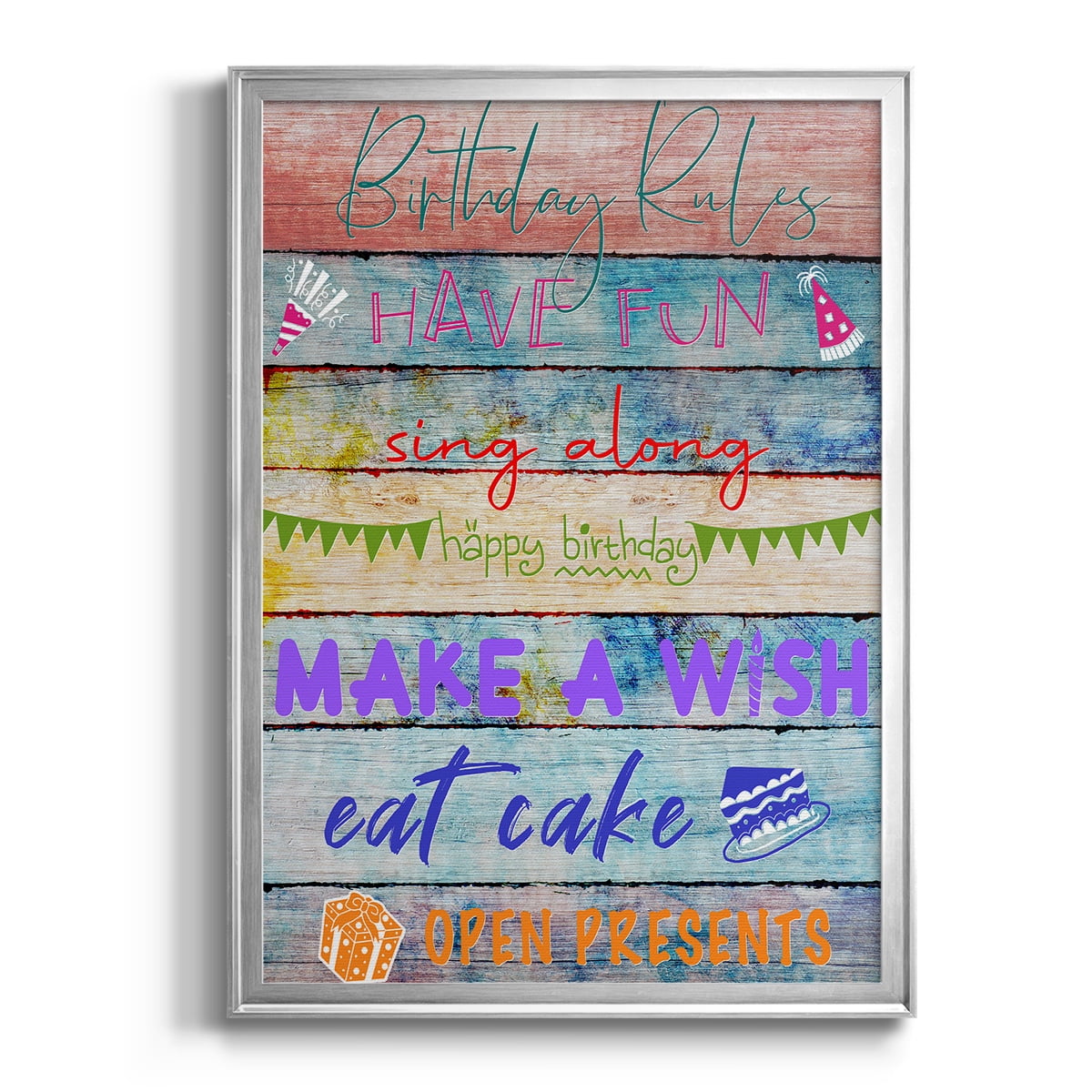 Birthday Rules Premium Framed Print - Ready to Hang