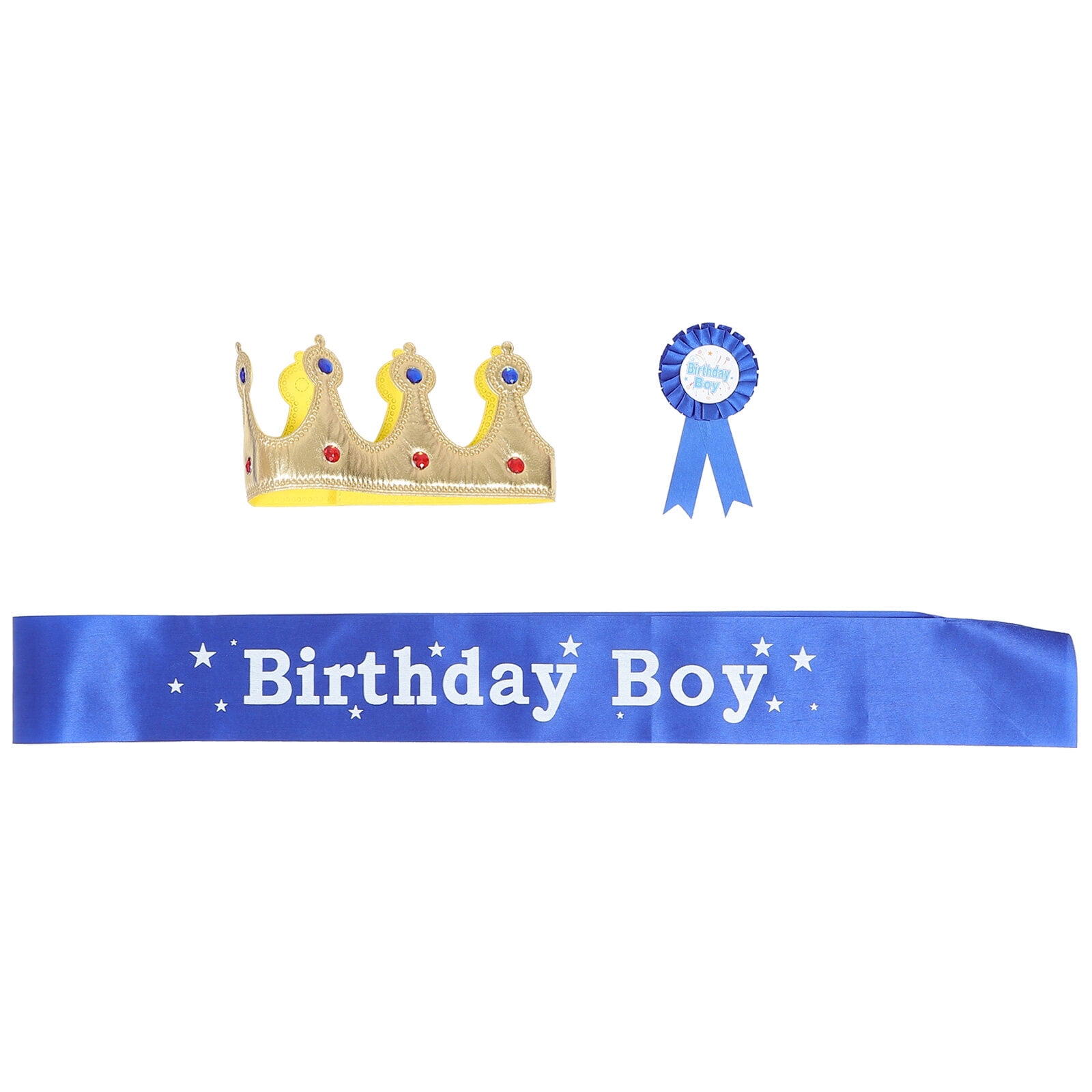 Birthday Sash, 3Pcs Birthday King Crown Sash and Corsage Set Birthday ...