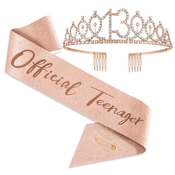 Birthday Sash And Tiara Rose Gold Birthday Sash Crown 40 & Fabulous Shoulder Strap And Tiara For Women Year Old Rose Gold Suit